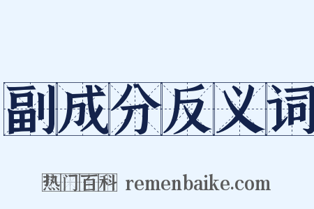 副成分反义词是什么意思的图片